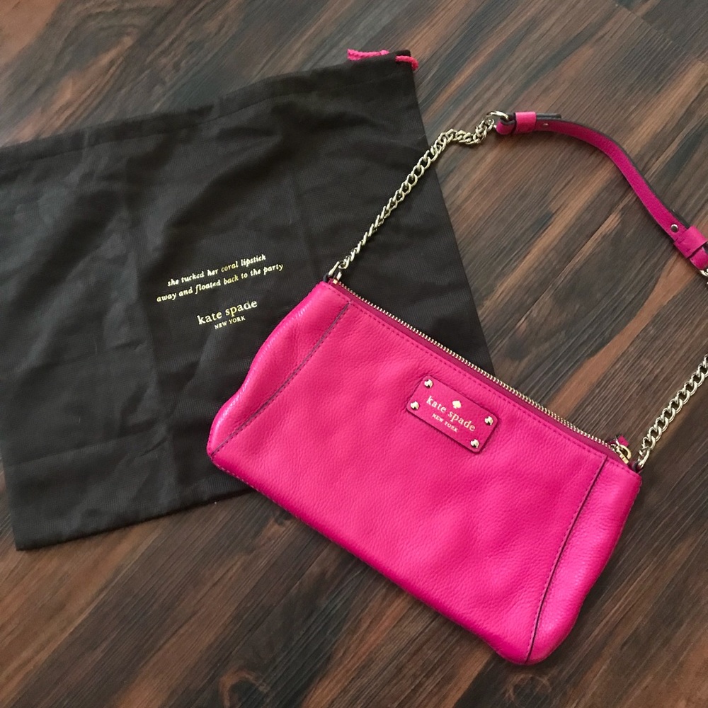 EUC Kate Spade clutch with shoulder strap.